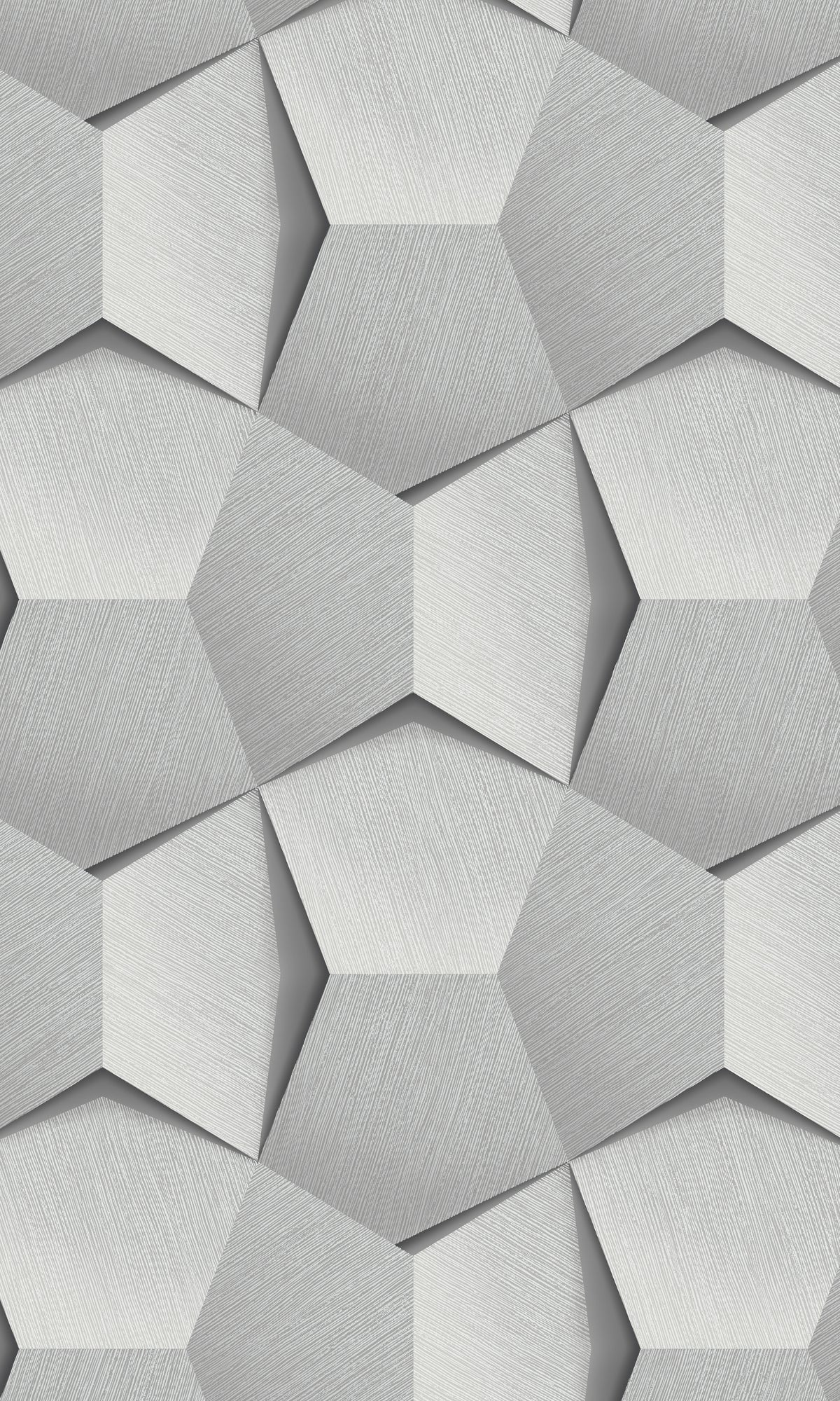 Stylish Grey Geometric Rock-Patterned Wallpaper R7992 for Interior Decoration