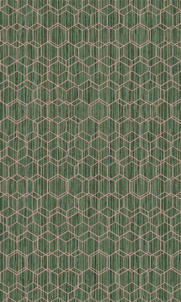 Stylish Green and Pink Artificial Printed Grasscloth Wall Wallpaper R5686 for Interior Decoration