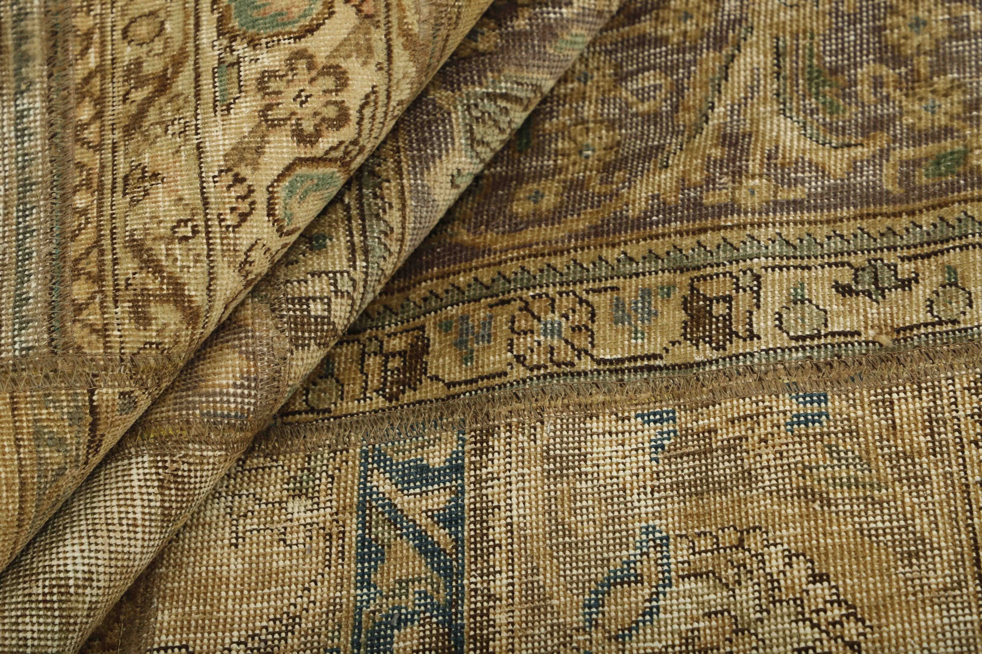 Unique Vintage Persian Hand-Knotted Patchwork Rugs, 202 cm x 307 cm
