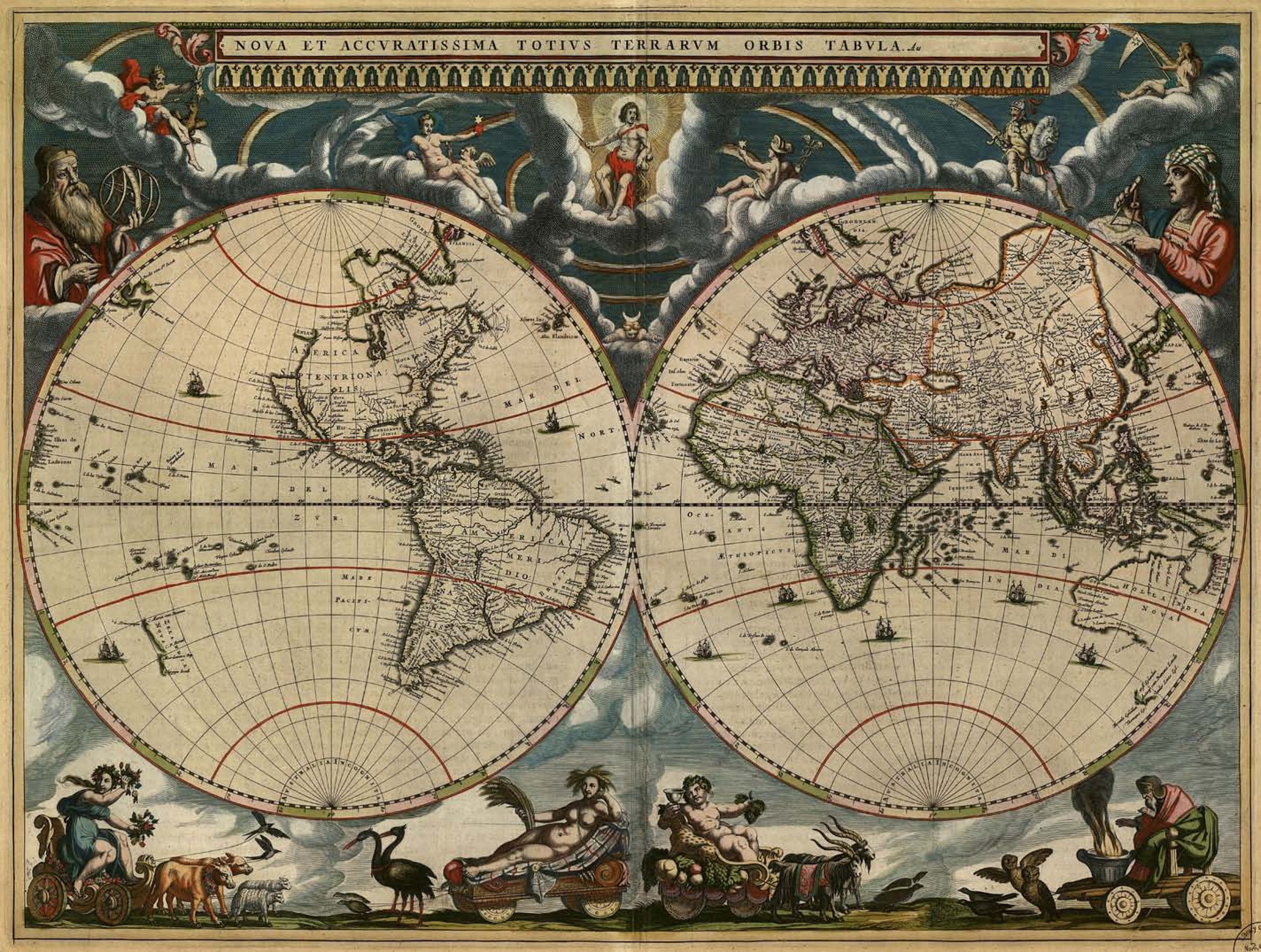 Sample of Vintage World Map Mural Wallpaper M9168 with Historic Charm