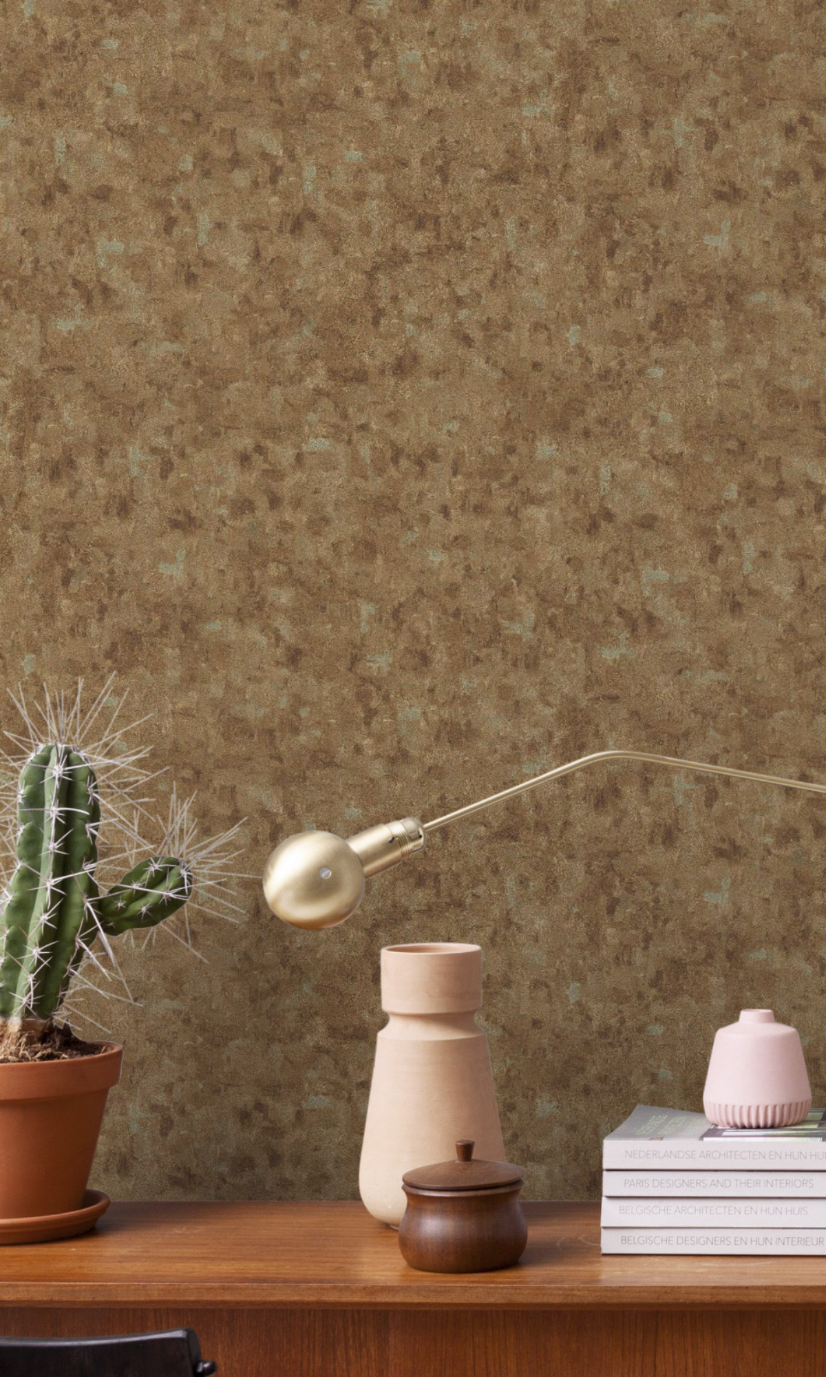 Stylish Brown and Taupe Multicolor Textured Paint Wallpaper R5994