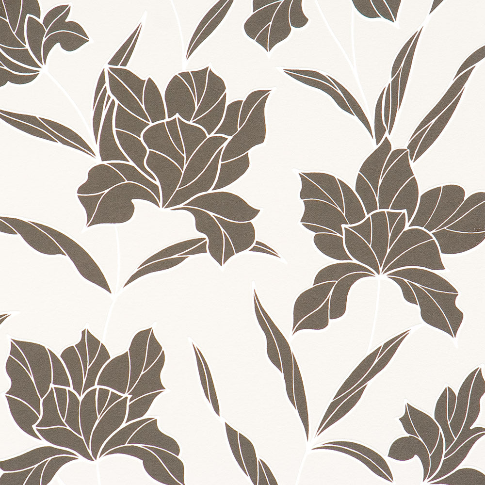 Brown Bloom S43702 Floral Wallpaper for Home Decor