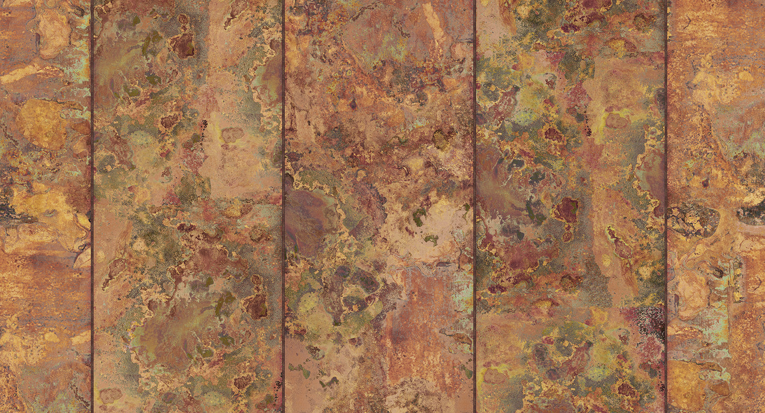 Decorative Orange Rusted Metal Wall Panels M9492 for Interior Design