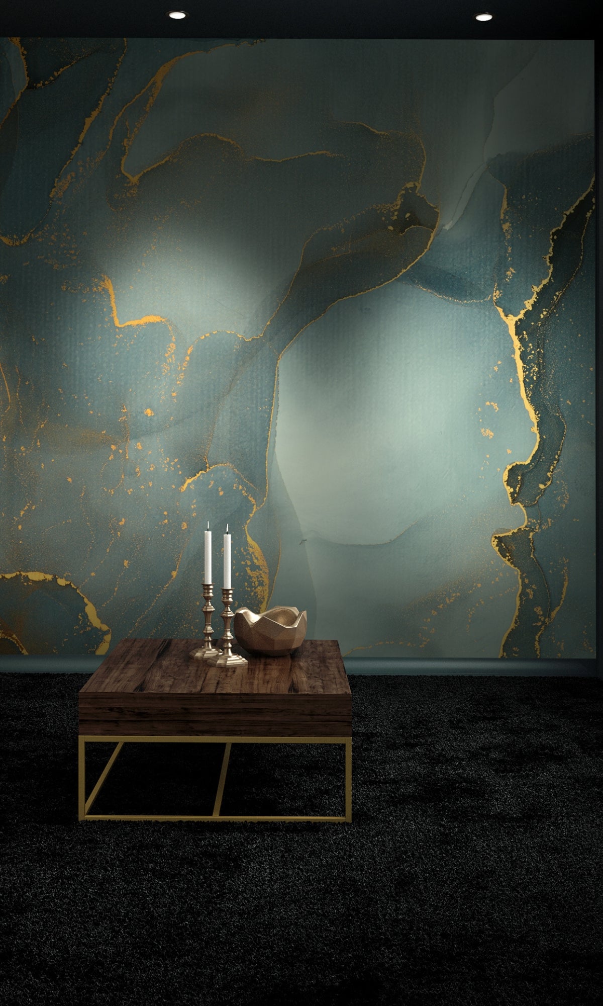 Exquisite Handmade Neutral Natural Marble Effect Mural Wallpaper M1356