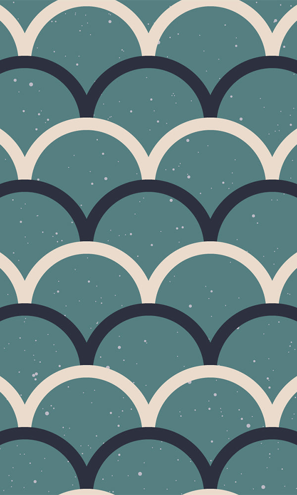 Stylish Japanese-Inspired Geometric M9448 Scales Wallpaper