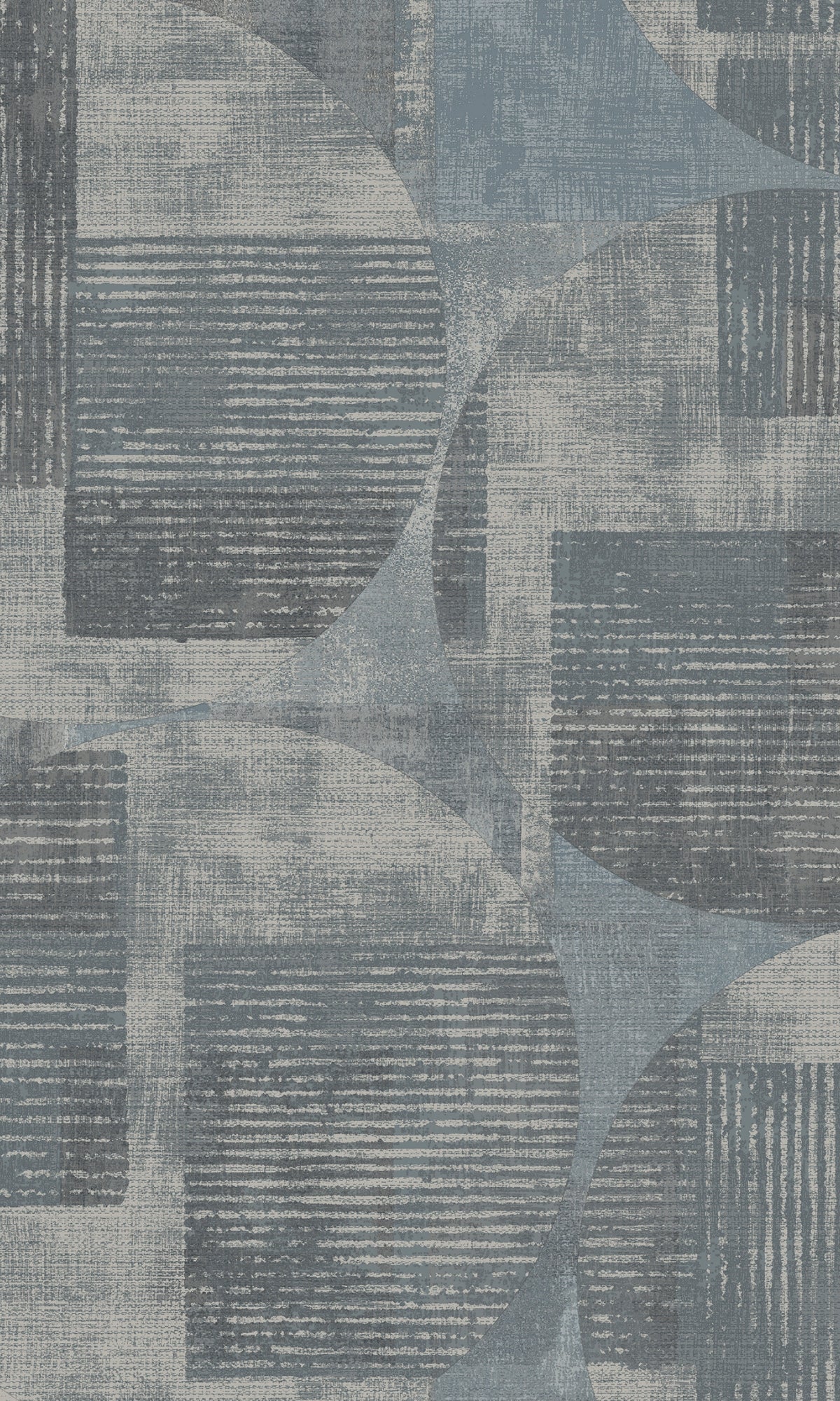 Stylish Blue Wallpaper with Geometric Circles and Stripes Design - Model R8185