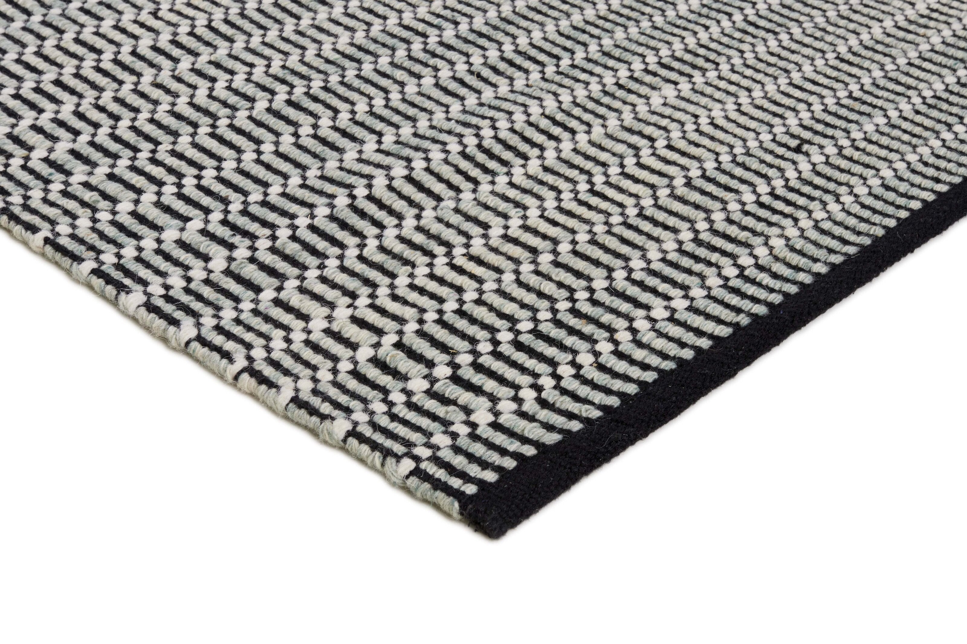 Walls Republic Handmade Flatwoven Wool Rugs in Modern Bricks Design, 60 cm x 90 cm
