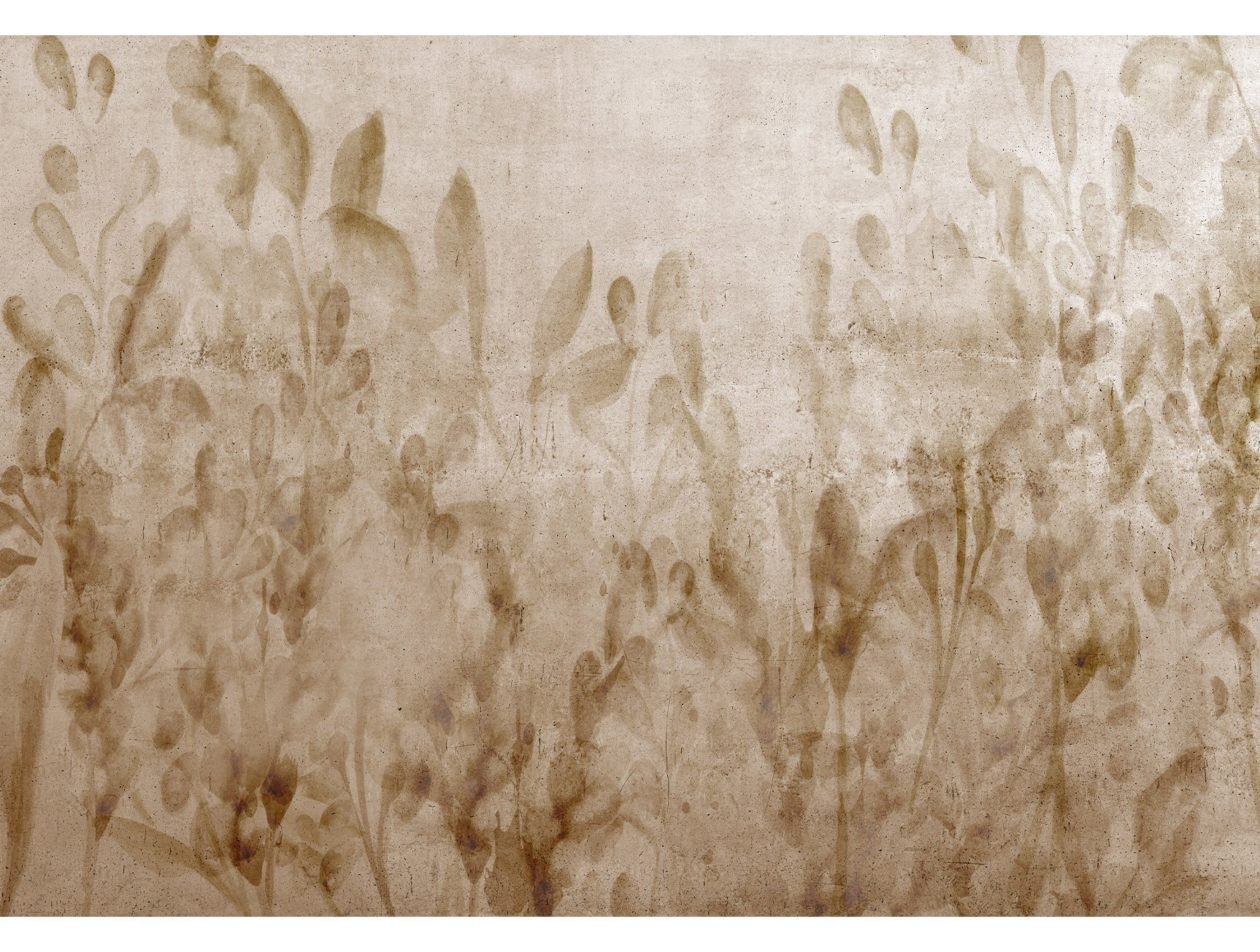 High - quality Neutral - toned Lavender Flowers Mural Wallpaper M1334