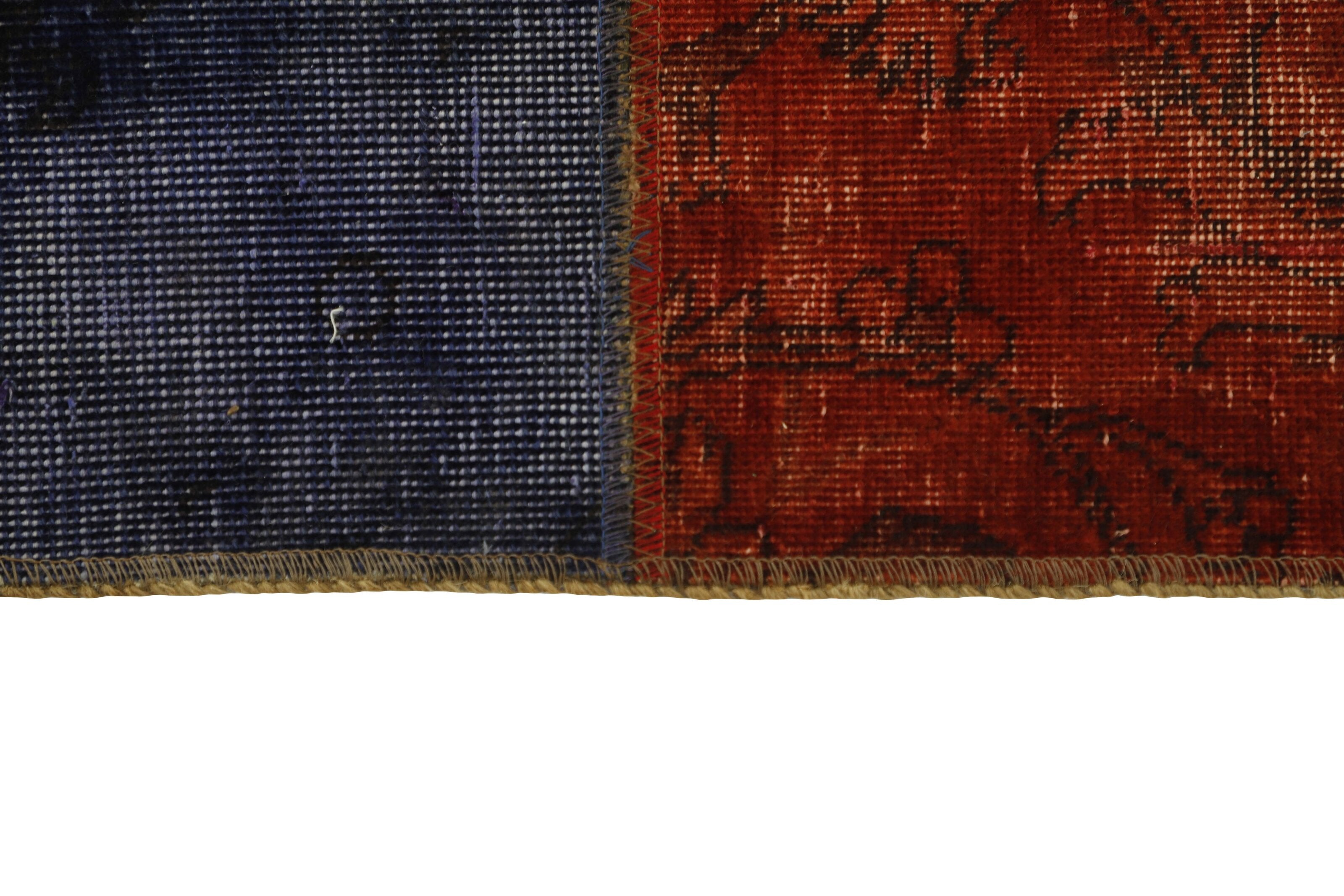 Exquisite Vintage Persian Hand-Knotted Patchwork Rugs 202 cm x 253 cm