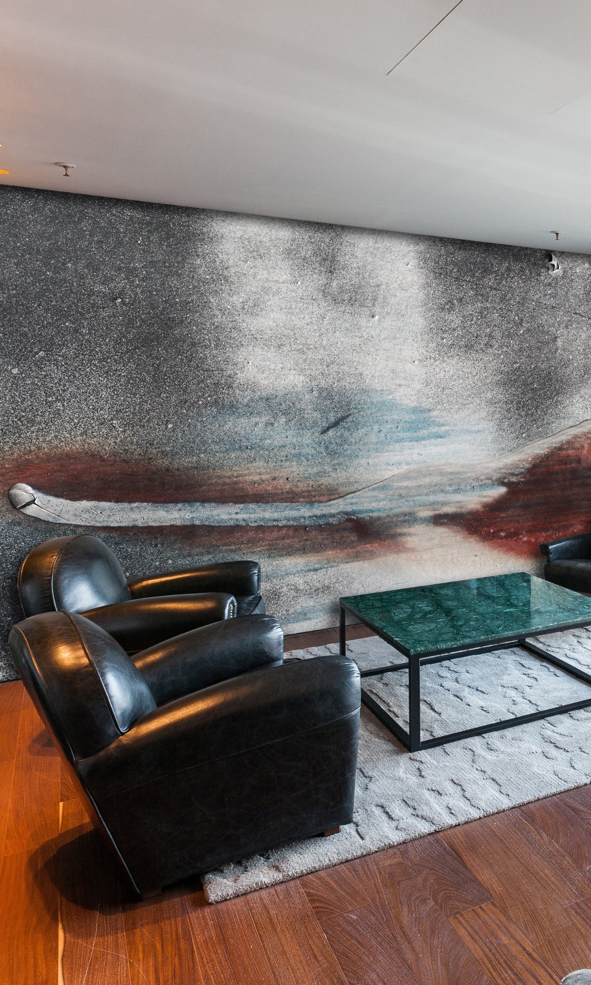 Stylish Gray Scratched Metal Mural Wallpaper M1365 for Modern Interiors