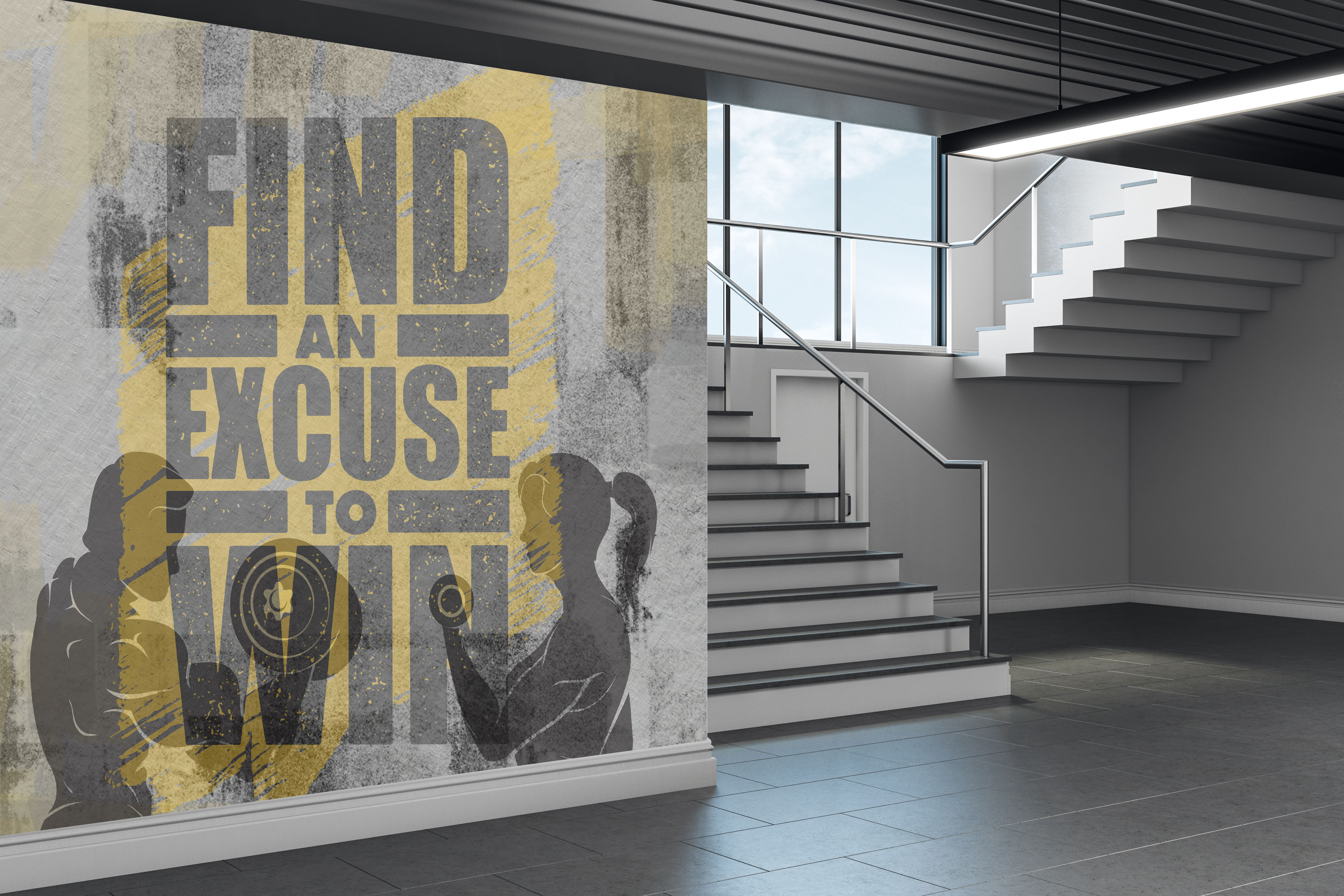 Stylish Gray Mural Wallpaper M1452 for a Winning Home Decor