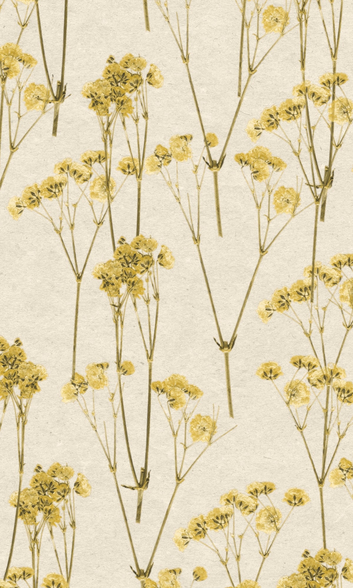 Sunset Yellow Elegant Minimalist Floral Wallpaper R9135
