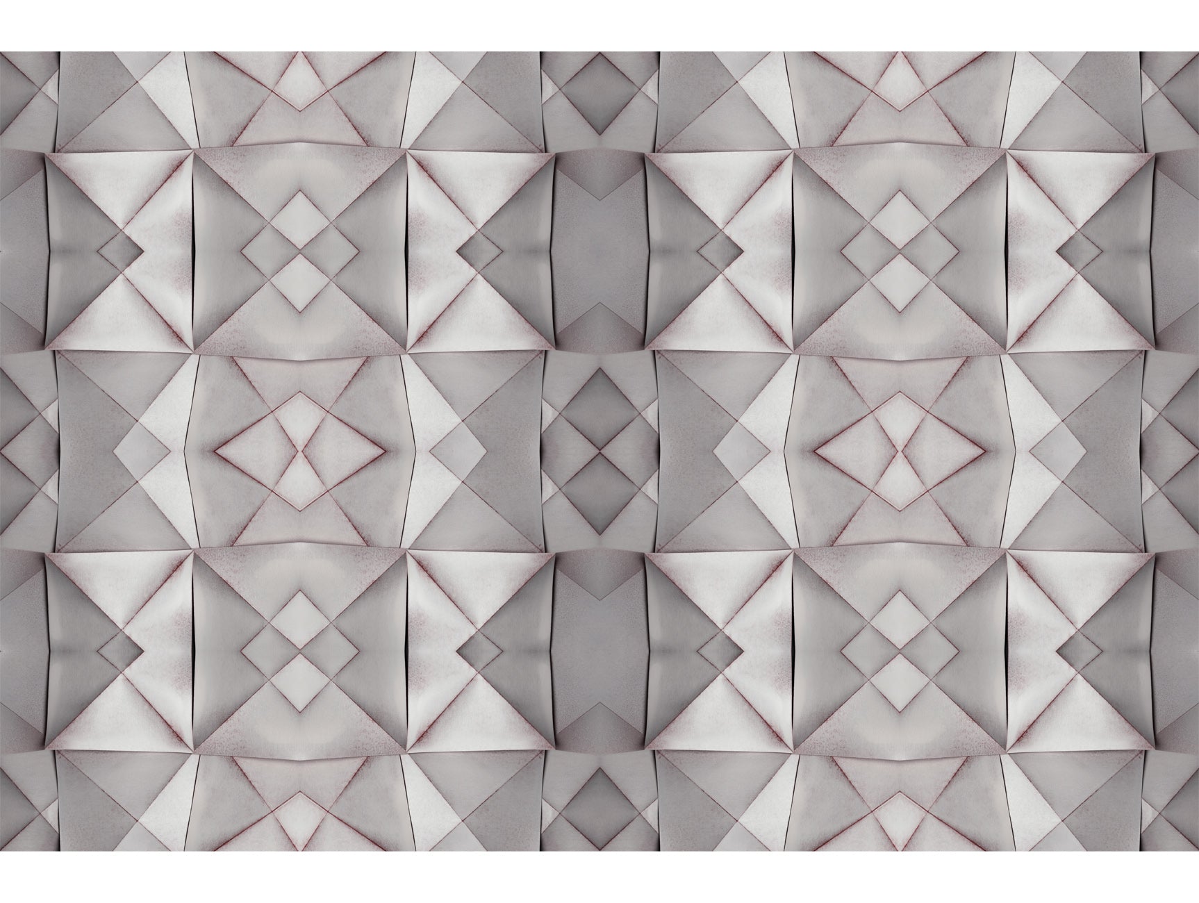 Neutral-toned Paper Mural Wallpaper with Geometric Shapes Design (Model M1318)