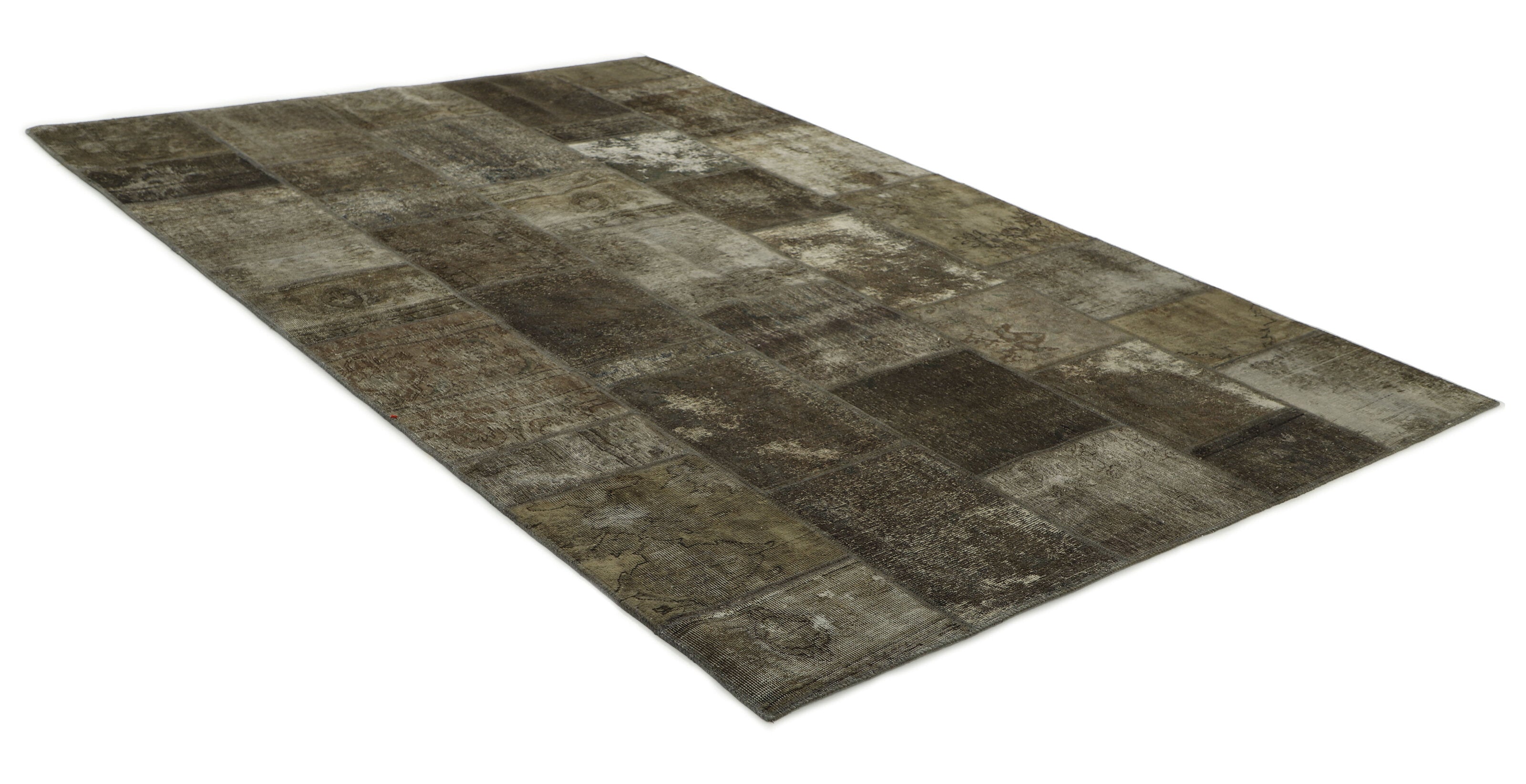 Unique Vintage Persian Hand - Knotted Patchwork Rugs, 204 cm x 307 cm