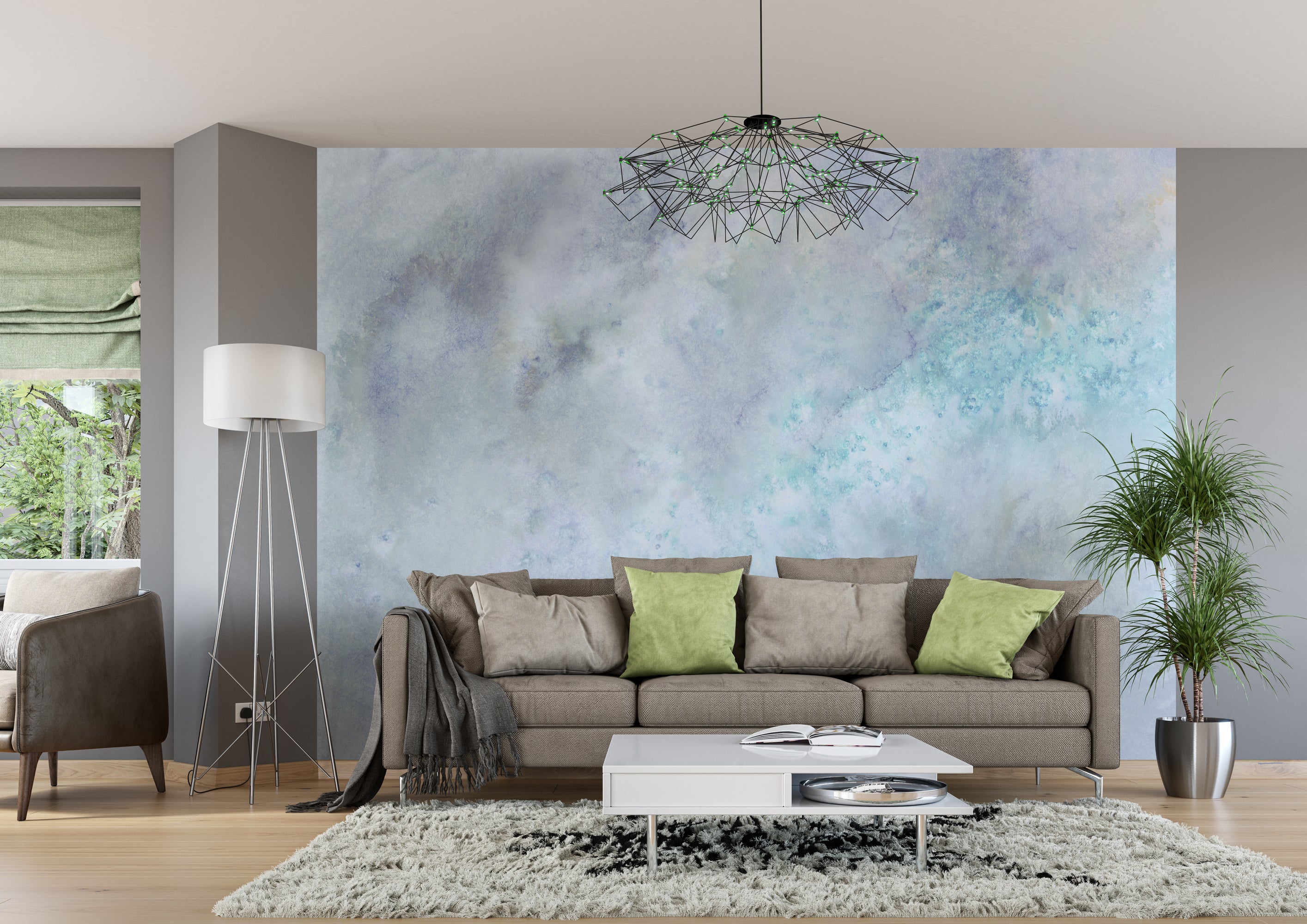 Light Grey 3D Sky Cloud Wallpaper RM2101 for Stunning Home Decor