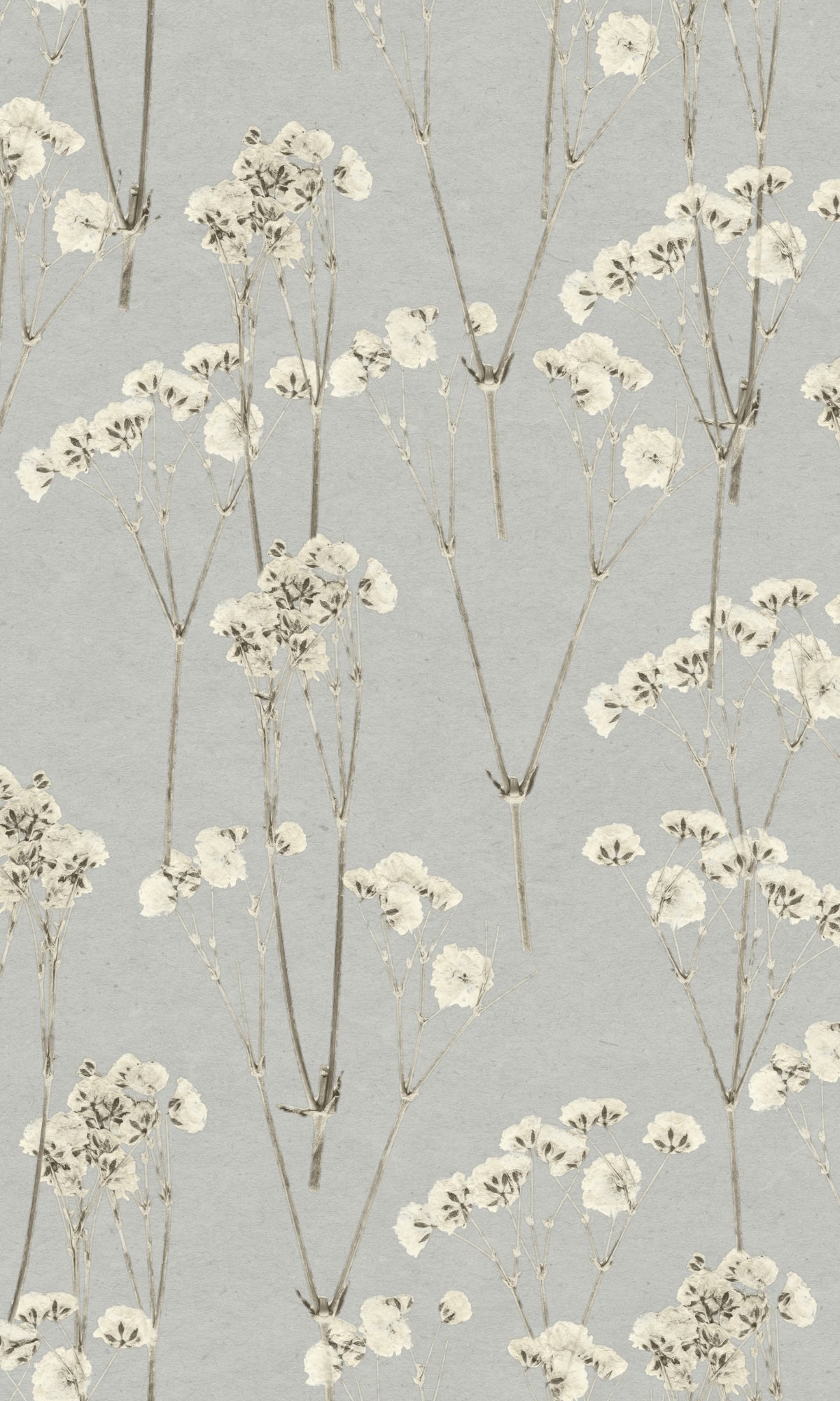Blue Cashmere Modern Minimalist Floral Decorative Wallpaper R9134
