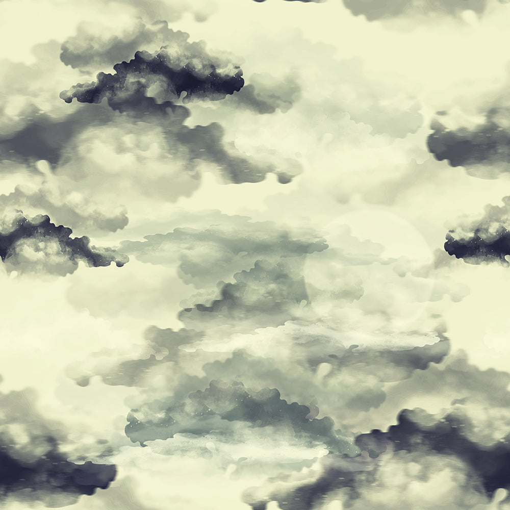 Hand - painted Stormy Cloudy Sky Wallpaper M9322 for Dramatic Spaces