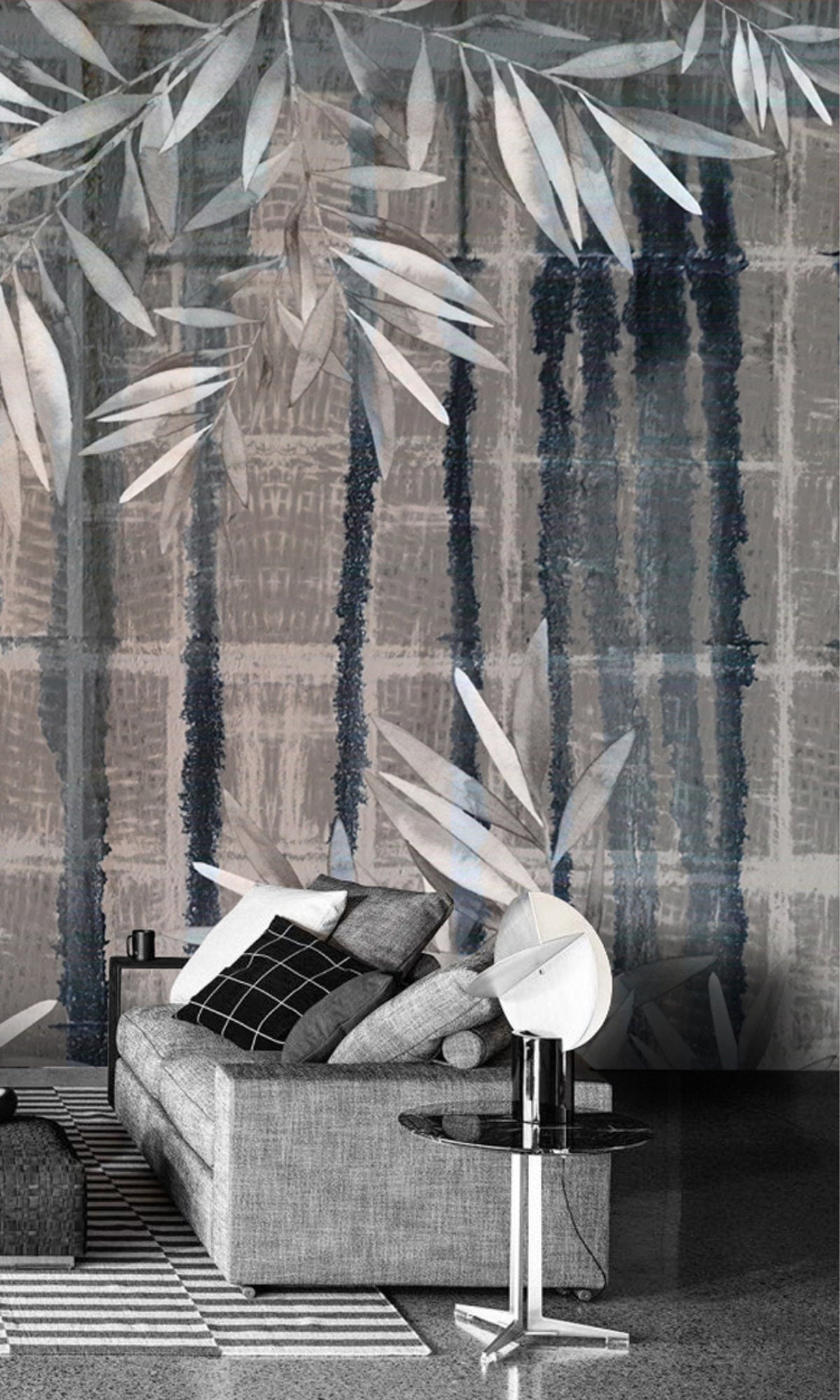Elegant Neutral Metal Decorative Mural Wallpaper M1323 for Modern Homes