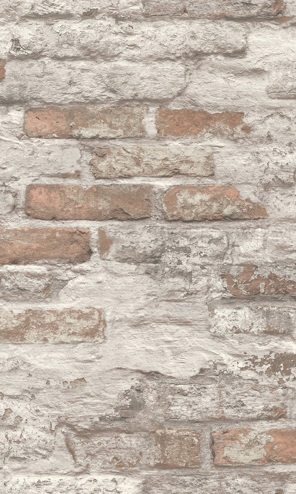 Stylish Brown and White Concrete Brick Design Wallpaper R8388