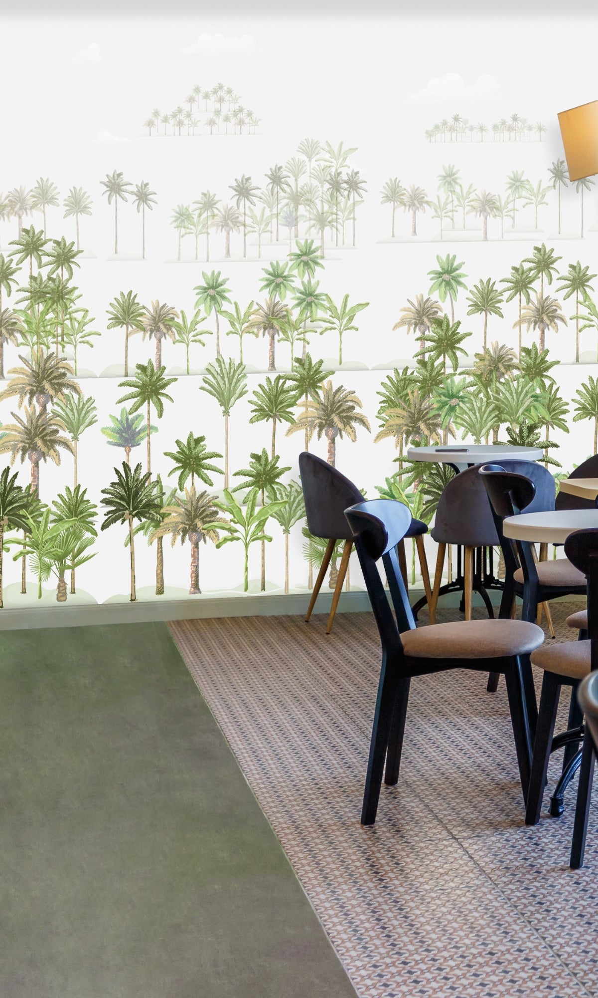Stunning Green Tropical Botanical Mural Wallpaper M1294 for Your Home