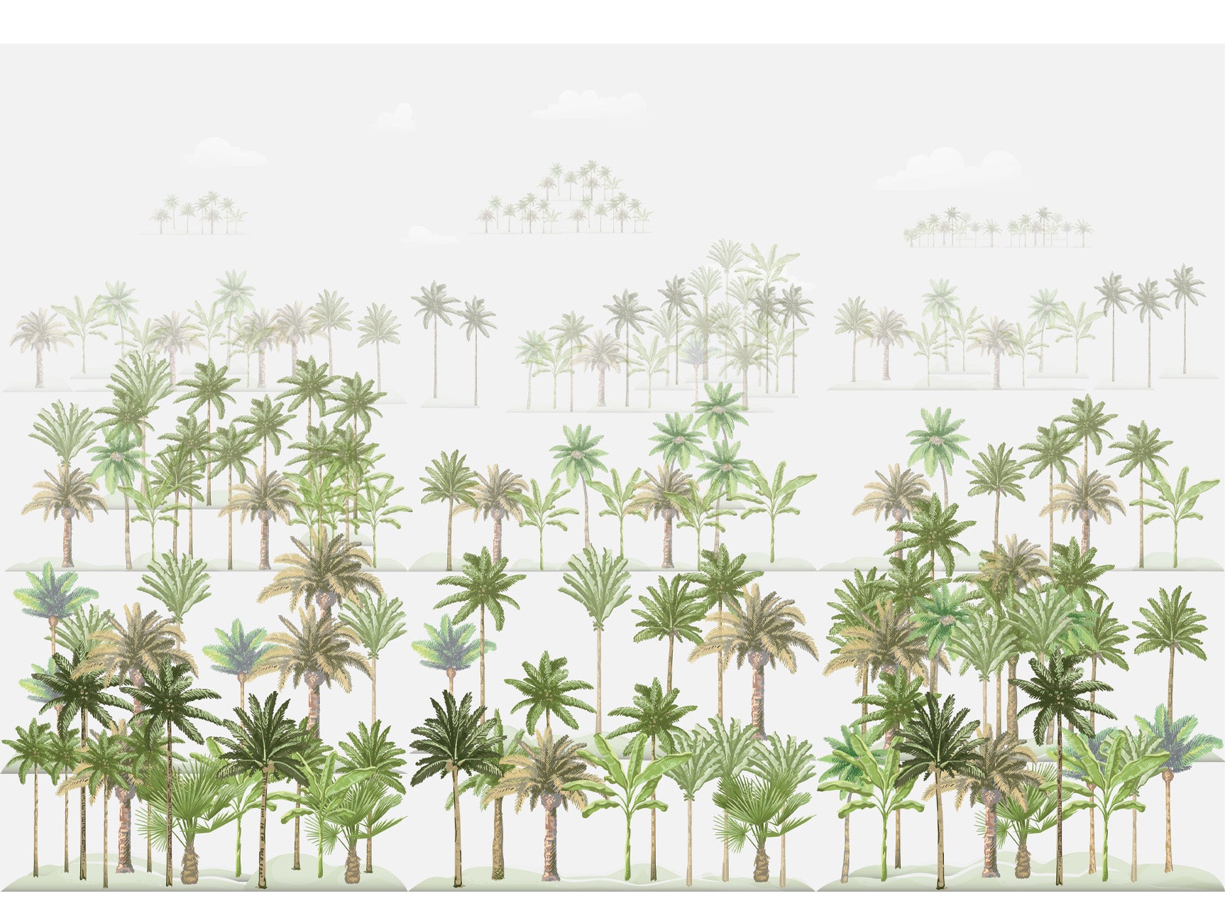 Stunning Green Tropical Botanical Mural Wallpaper M1294 for Your Home