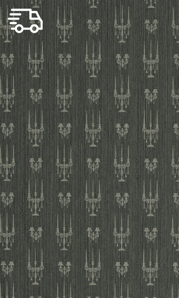 Stylish Black Chandeliers Wallpaper R7251 for Interior Decoration