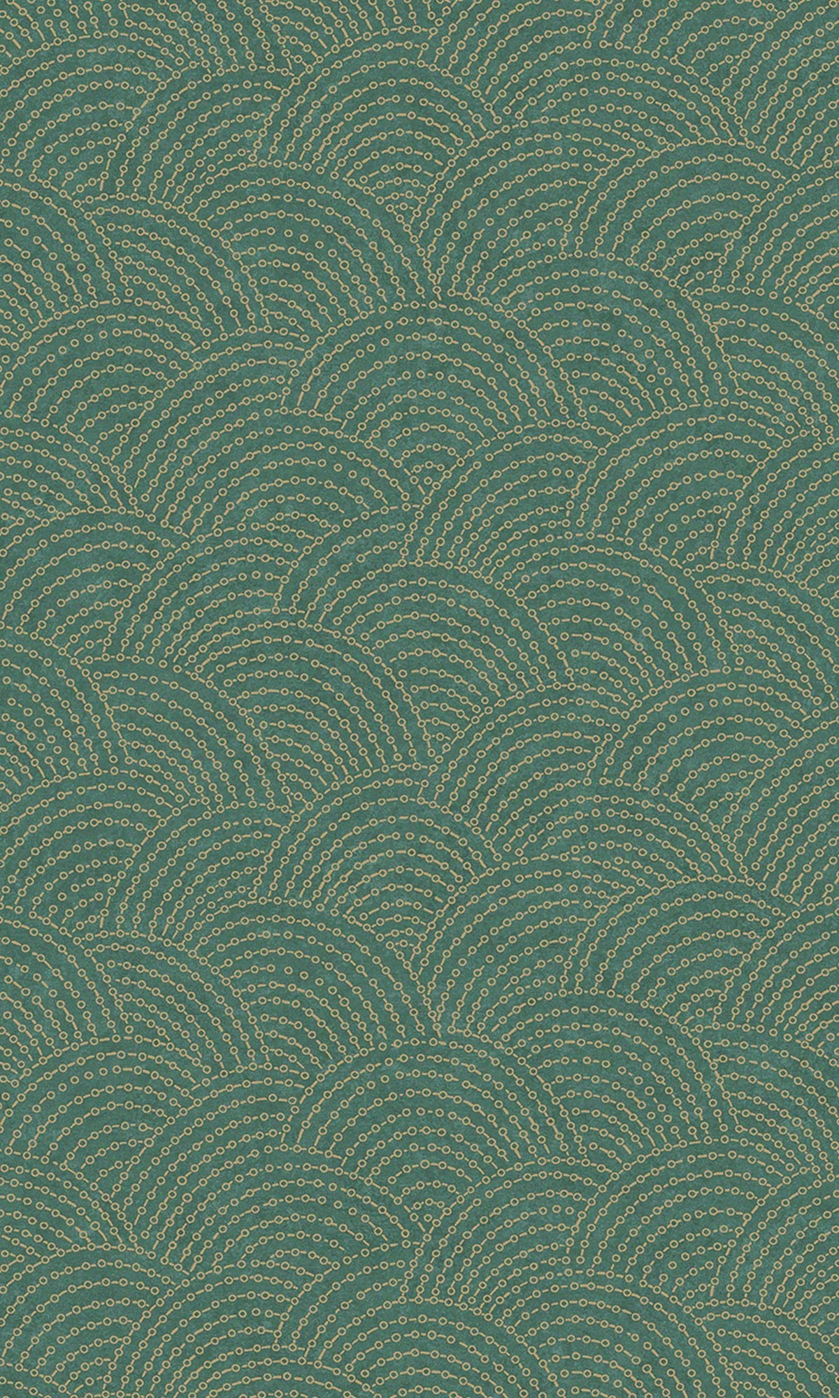 Elegant Green Seashell - Inspired Art Deco Geometric Wallpaper R9270