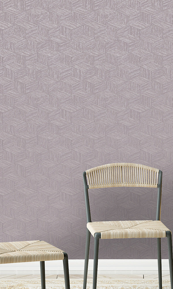 Lavender Three - Dimensional Artificial Grass Cloth Wall Decorative Wallpaper R6504