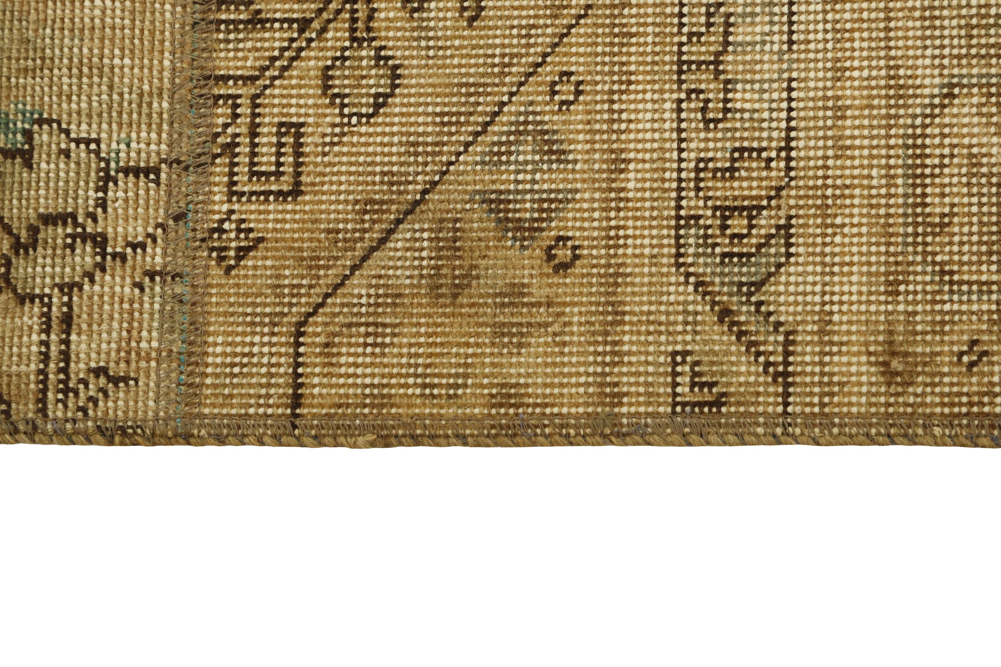 Unique Vintage Persian Hand-Knotted Patchwork Rugs, 202 cm x 307 cm