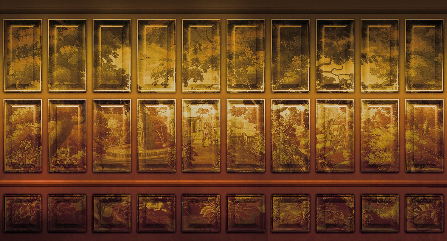 Sample of Orange Faux Art Wall Panels M9498 for Decorative Purposes