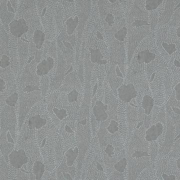 A17241 Light Grey Wallpaper with Leaves for Versatile Home Decor - The Journey Collection