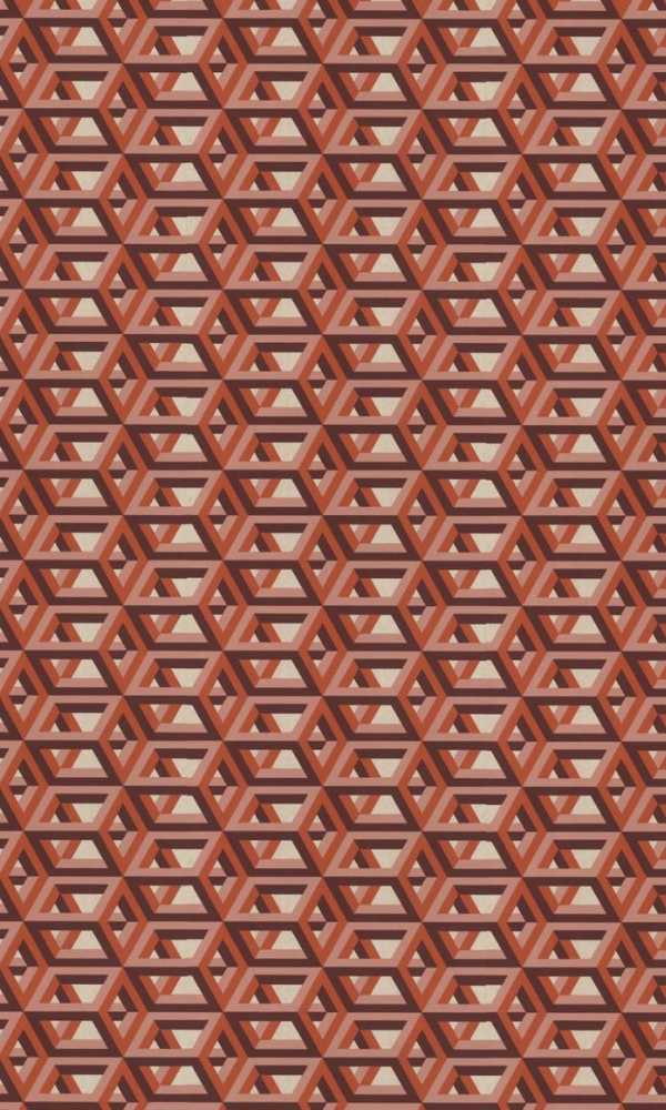 Red Capsicum Fibrous Geometric R7383 Wallpaper for Stylish Interiors