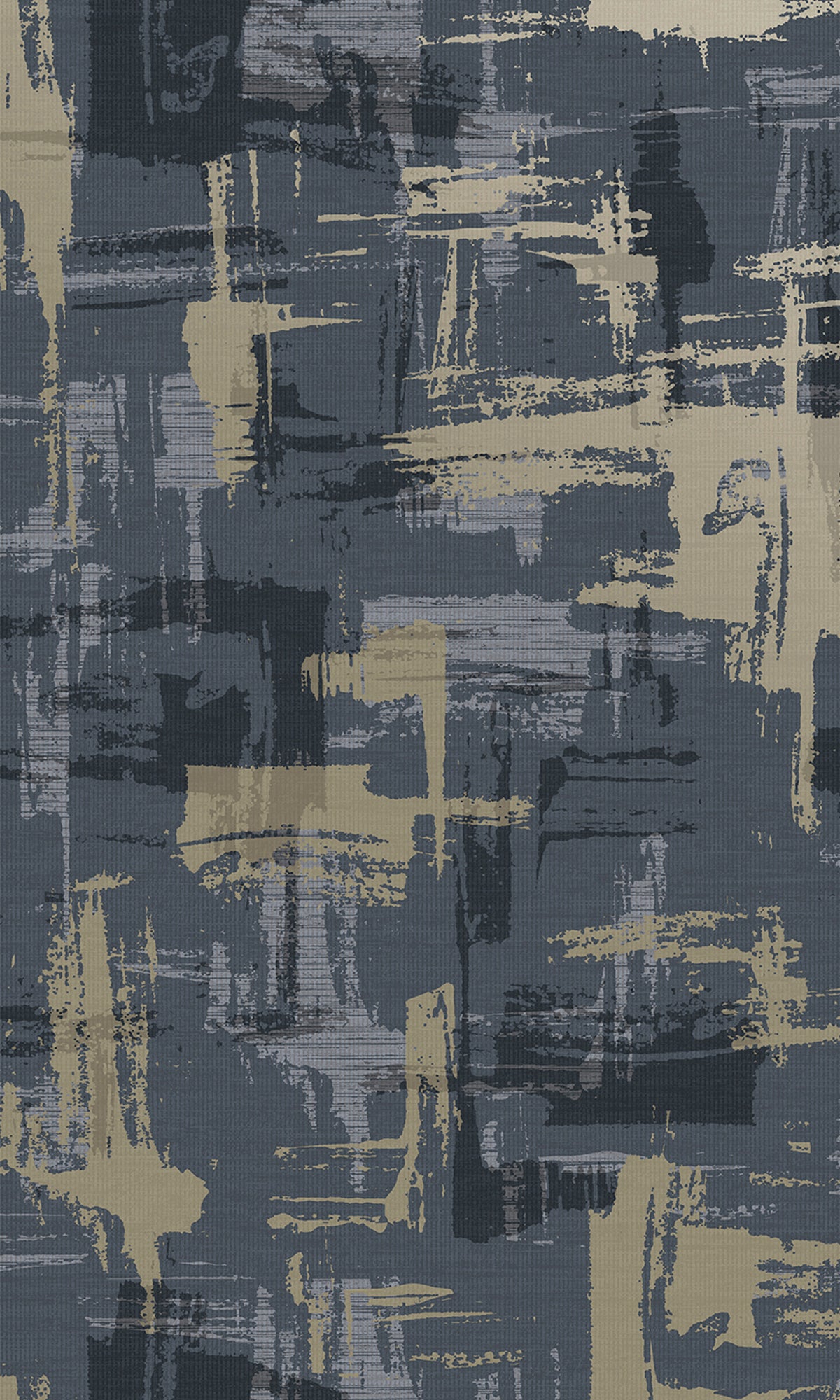 Navy Blue Vintage - Style Abstract Geometric Wall - Decor Wallpaper R8778