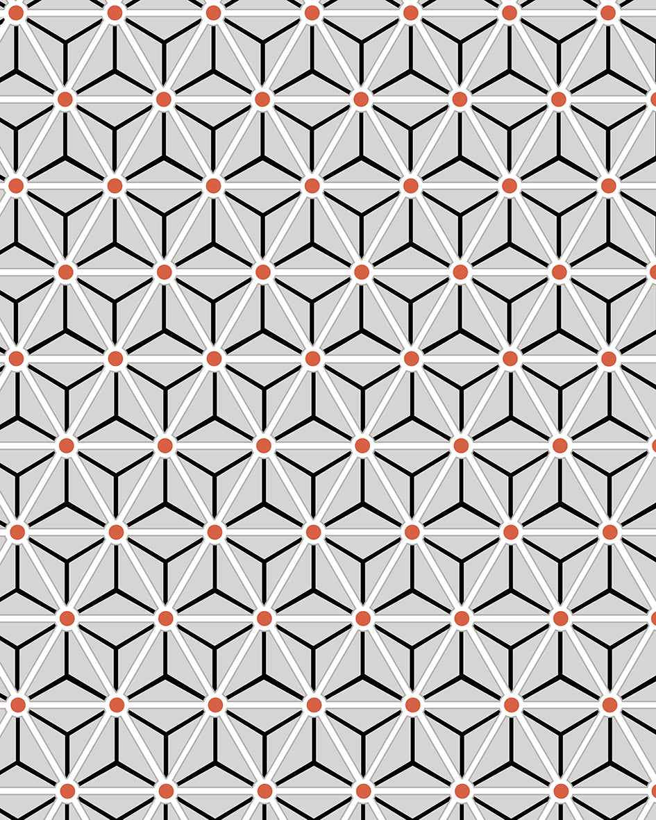 Minimalist Hexagonal Geometric Concrete Mural Wallpaper M9284