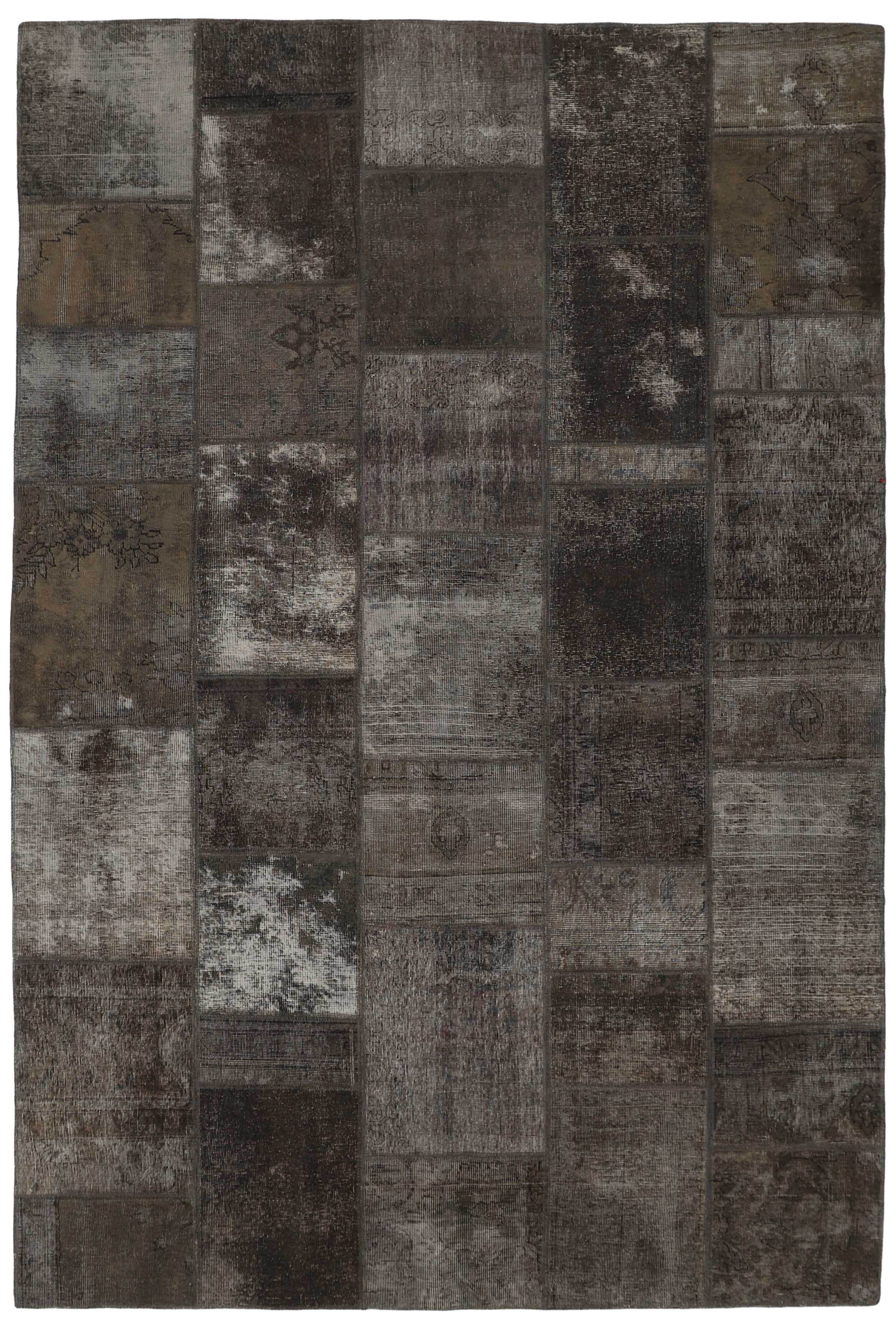 Unique Vintage Persian Hand - Knotted Patchwork Rugs, 204 cm x 307 cm