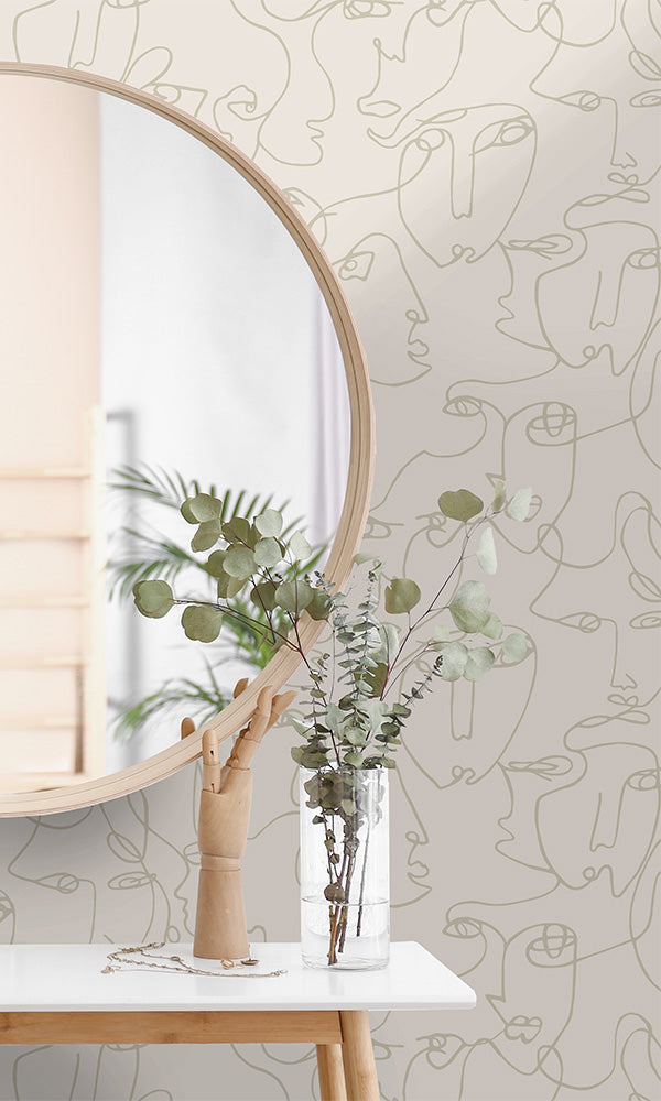 Abstract Expressionist Neutral Wallpaper R7348 - The Art of Expression
