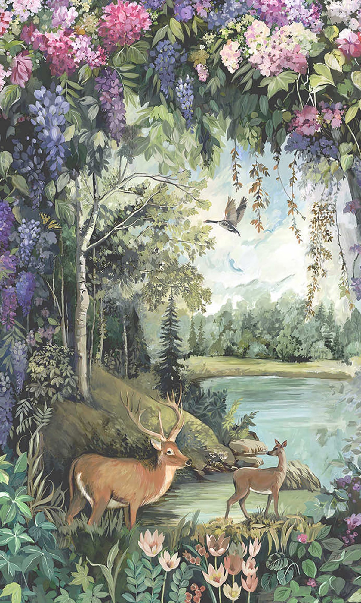 Multi-Style Enchanted Woodland Scenic Decorative Wallpaper RM9046