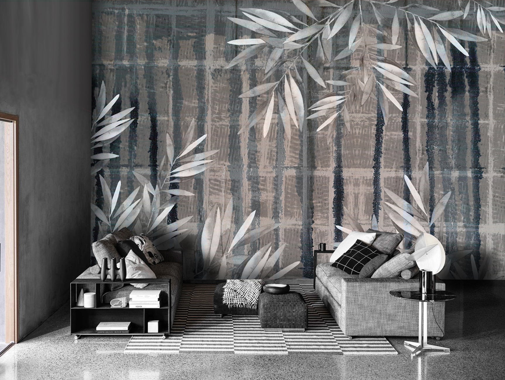 Elegant Neutral Metal Decorative Mural Wallpaper M1323 for Modern Homes