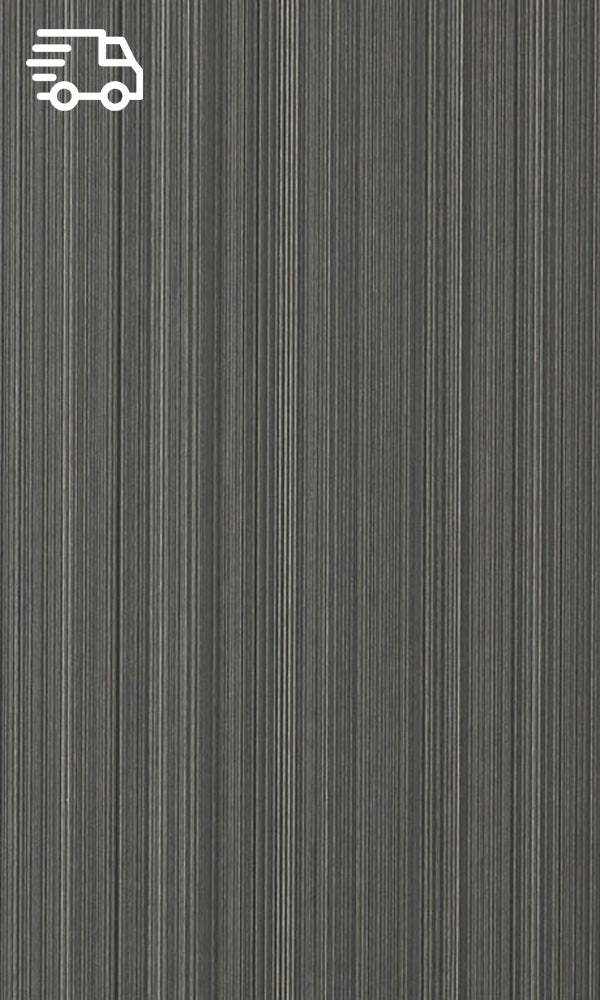 Stylish Charcoal Vertical Striped Wallpaper R7237 with Metallic Sheen