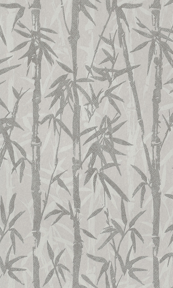 Elegant Grey Zen Bamboo Forest Decorative Wallpaper R6437