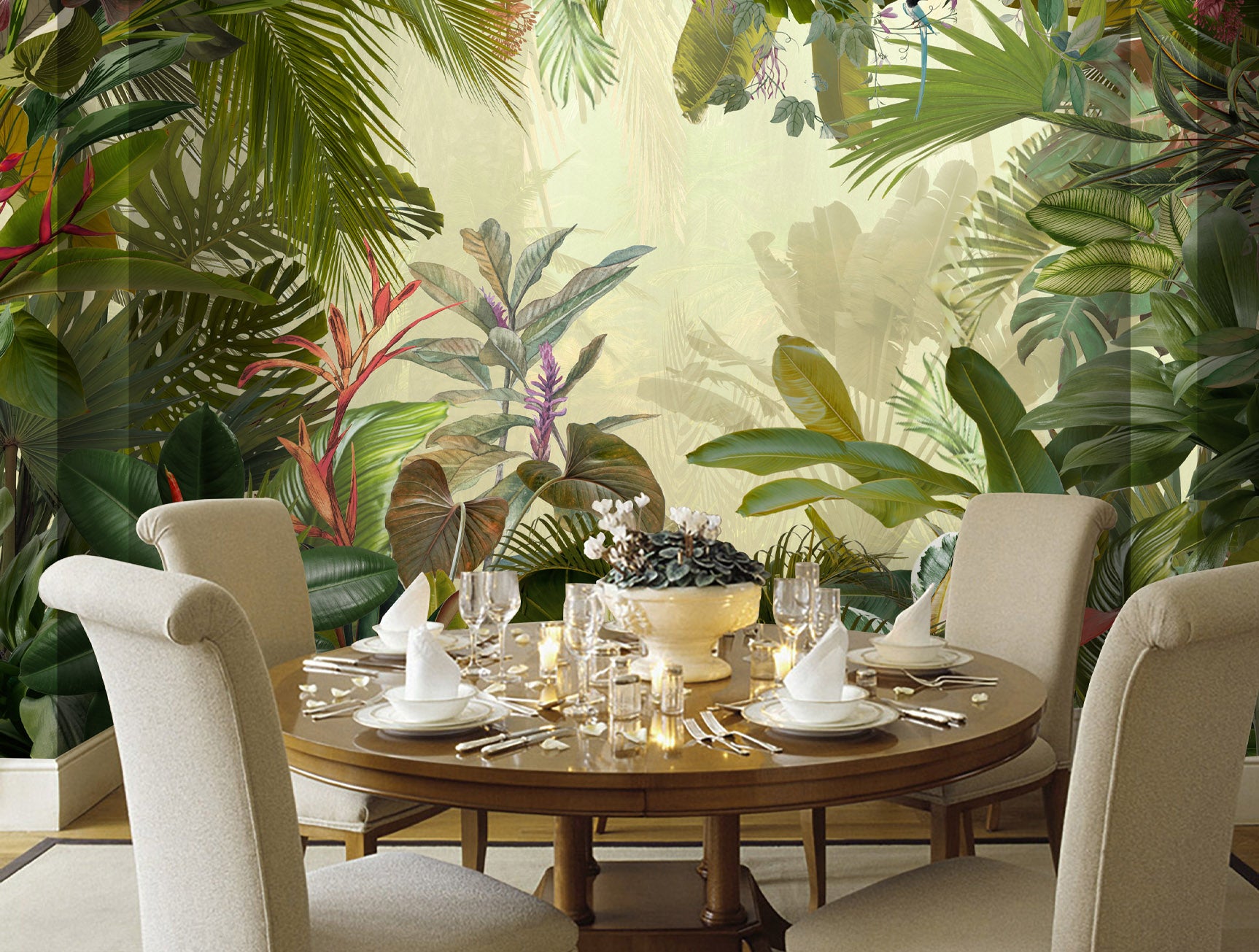Lush Green Tropical Paradise Wallpaper Mural M9989 for a Serene Space
