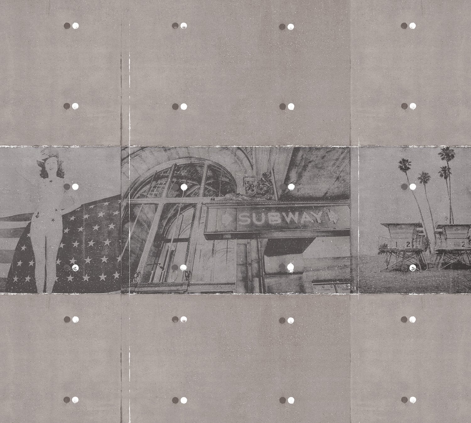 Vintage Subway-themed Mural Wallpaper M9219 for a Modern Interior