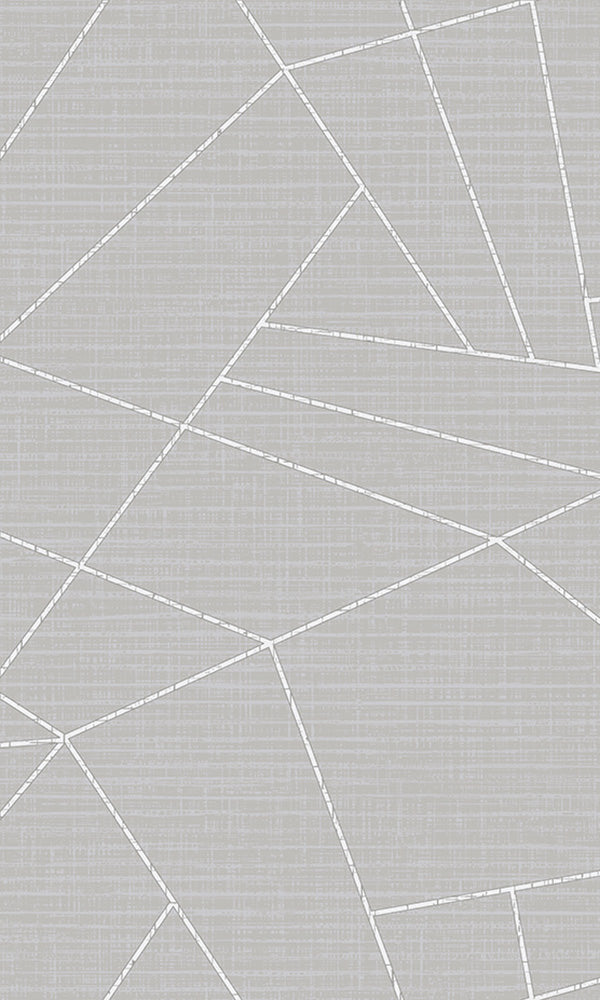 Stylish Grey Geometric Wallpaper with Sharp Lines - R6314