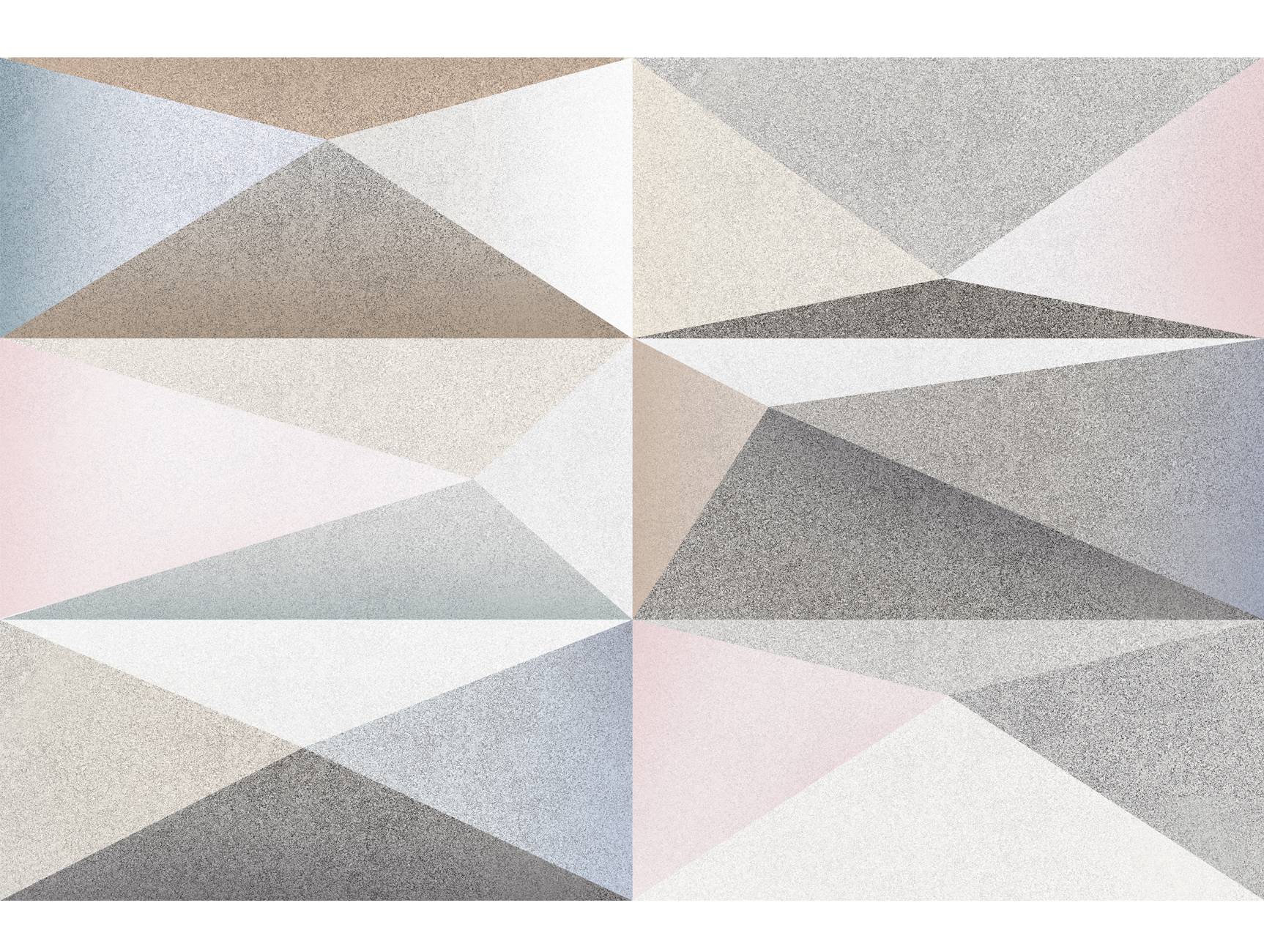 Exquisite Neutral Ceramic Tiles Patterned Mural Wallpaper M1315 for Interior Decoration