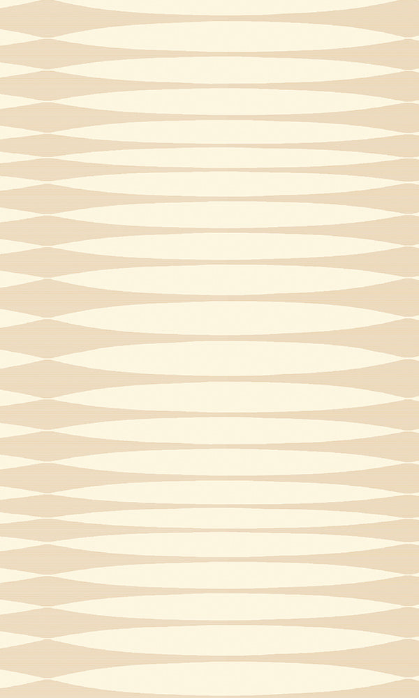 Stylish Off - White and Beige Inflated Rhombus Striped Wallpaper R5865