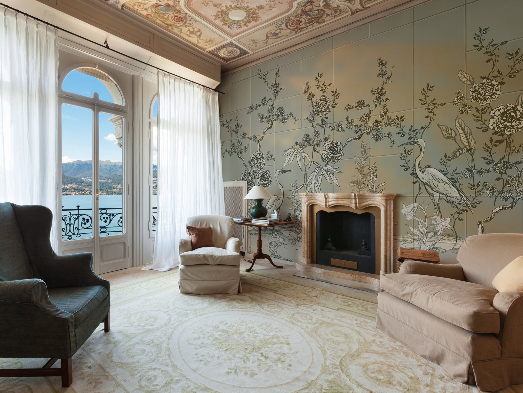 Elegant Neutral Chinese - Style Exotic Mural Wallpaper M1434