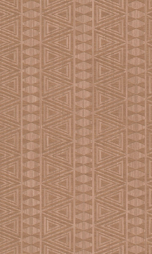 Stylish Brown Aztec Triangle Pattern Wallpaper R7099