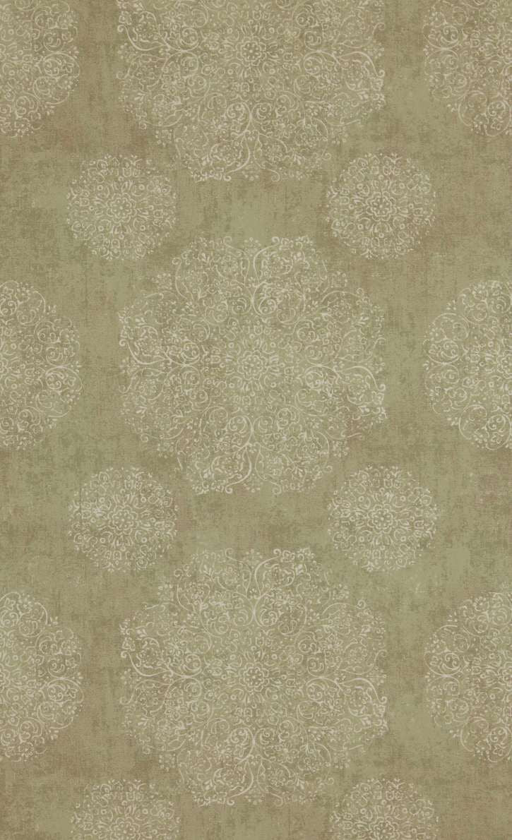 Rustic Brown Blooming Medallion Style Minimalist Wall Decor Wallpaper R5245