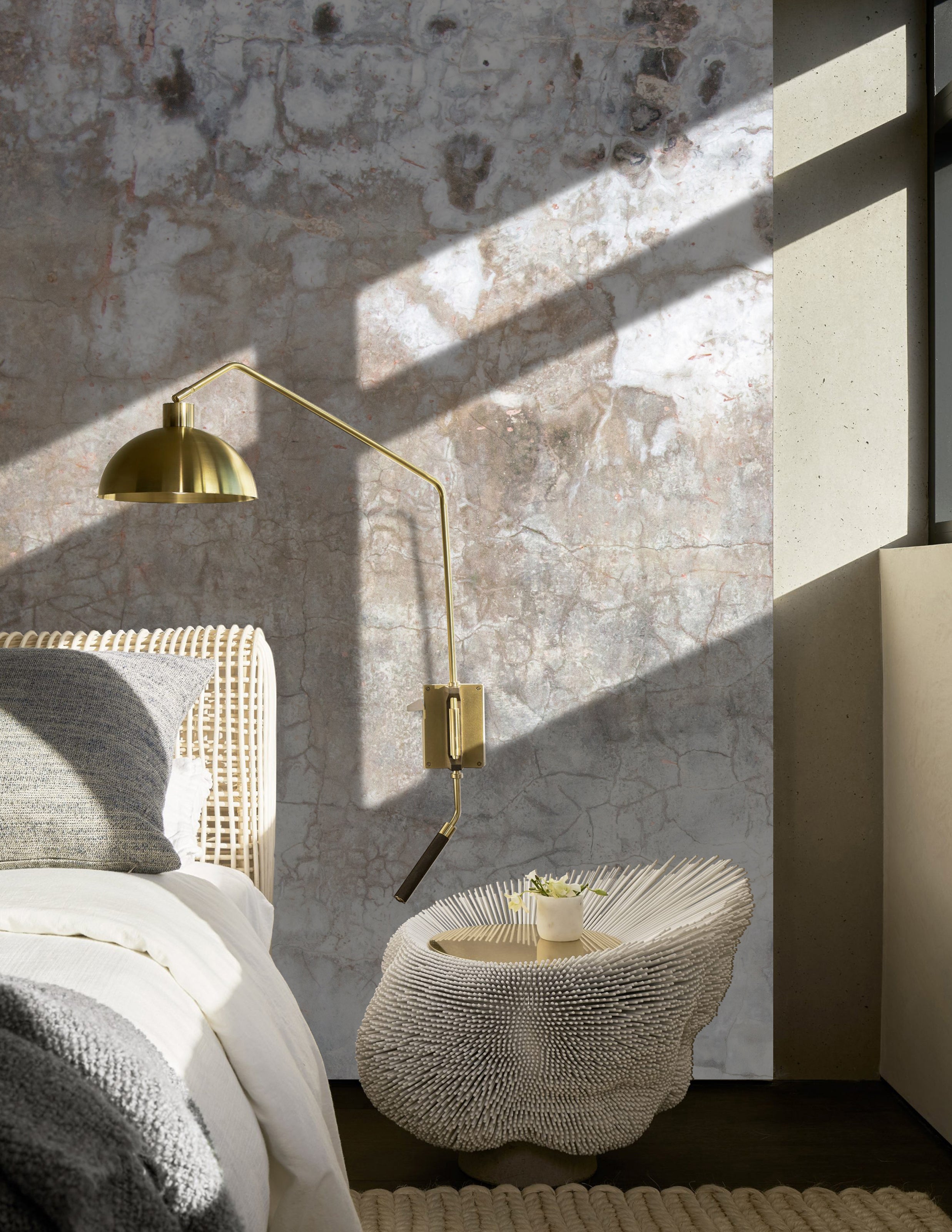 Durable Neutral Concrete Design Mural Wallpaper M1153 for Modern Spaces