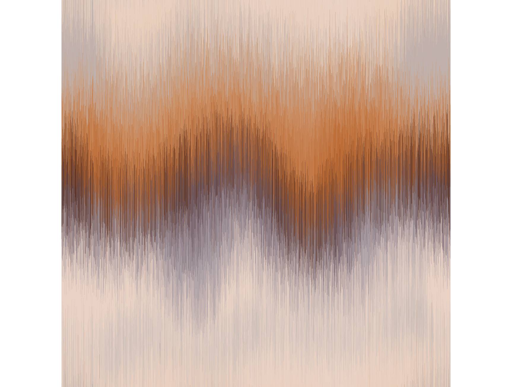 Elegant Neutral and Fiery Orange Ancient - Style Weaving Mural Wallpaper M1396